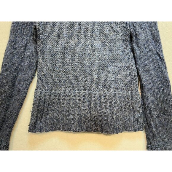 Free People Women's Wool Cardigan Sweater Knit Stretch Size XS Blue Long Sleeve - Picture 12 of 12